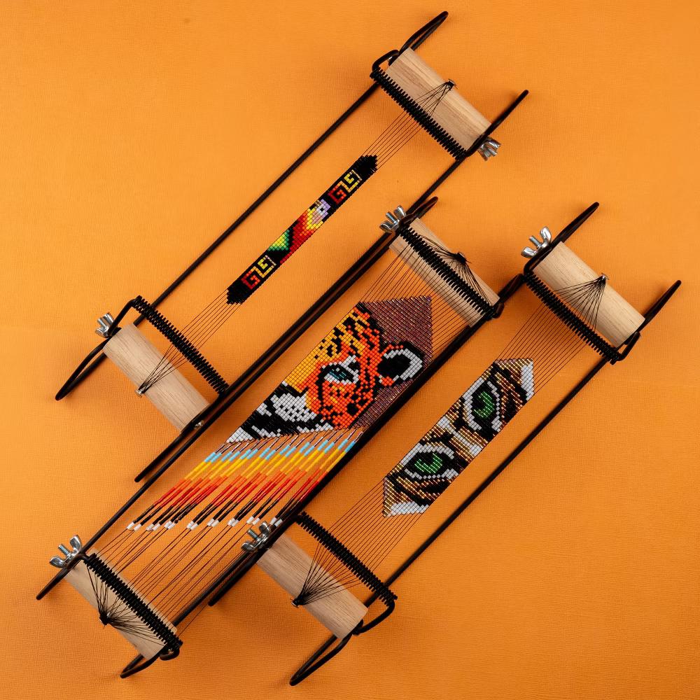 Bead Loom Kit, Seed Bead Loom Kit for DIY Necklace Bracelet Weaving Jewelry Making - Image 4