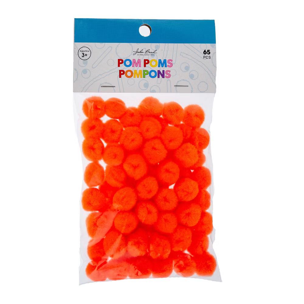 65ct 0.5in Mini Pom Poms for DIY Arts and Crafts, Tiny Acrylic Poms Craft Embellishments - Image 25