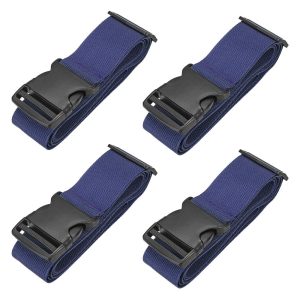 Polyester Adjustable Travel Packing Luggage Strap 4 Pcs 2" 6.5'