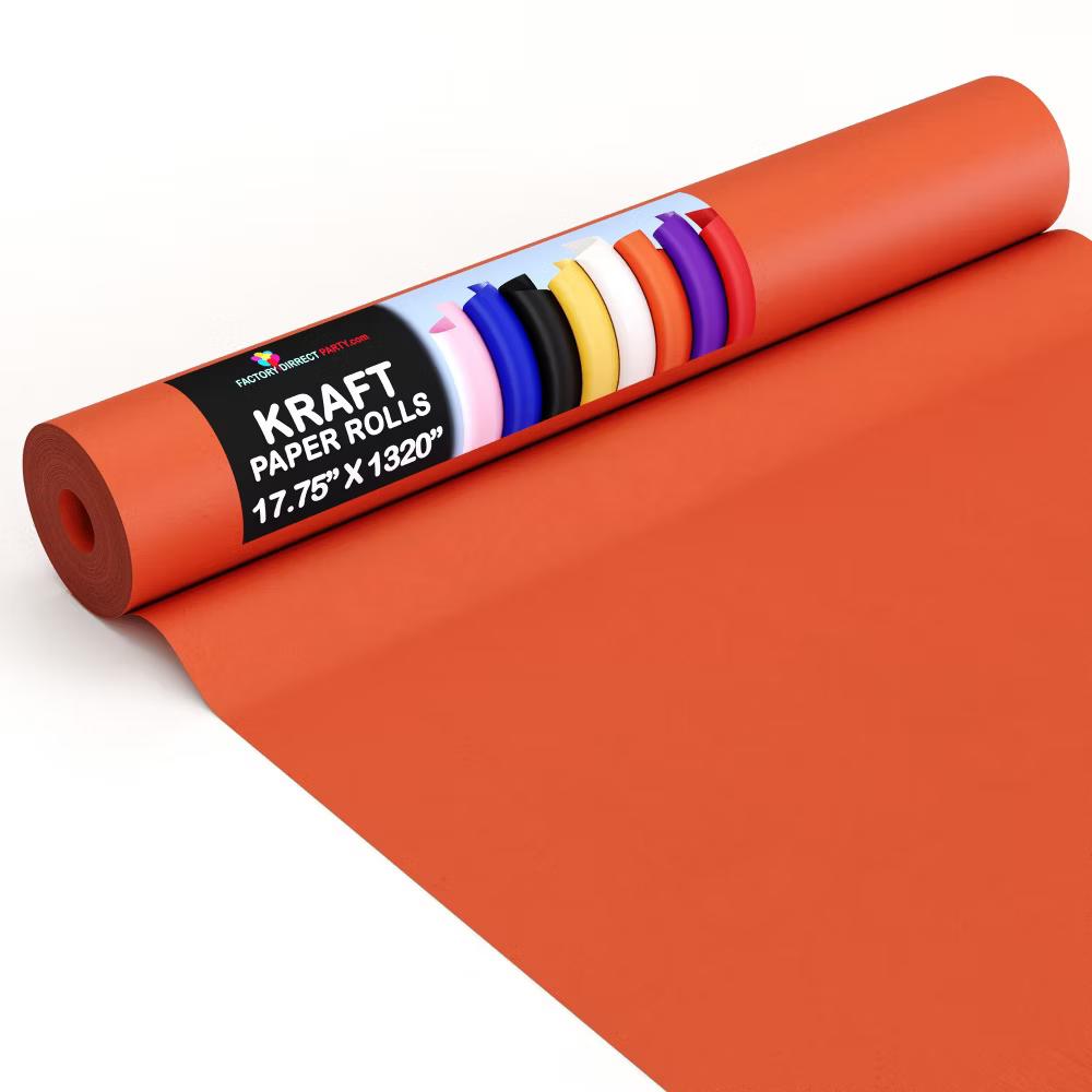 Exquisite Colored Kraft Paper Roll 17.5 In 110 Ft Kraft Wrapping Paper Craft Paper Shipping Paper Kraft Paper Roll Gift Wrap - Image 34