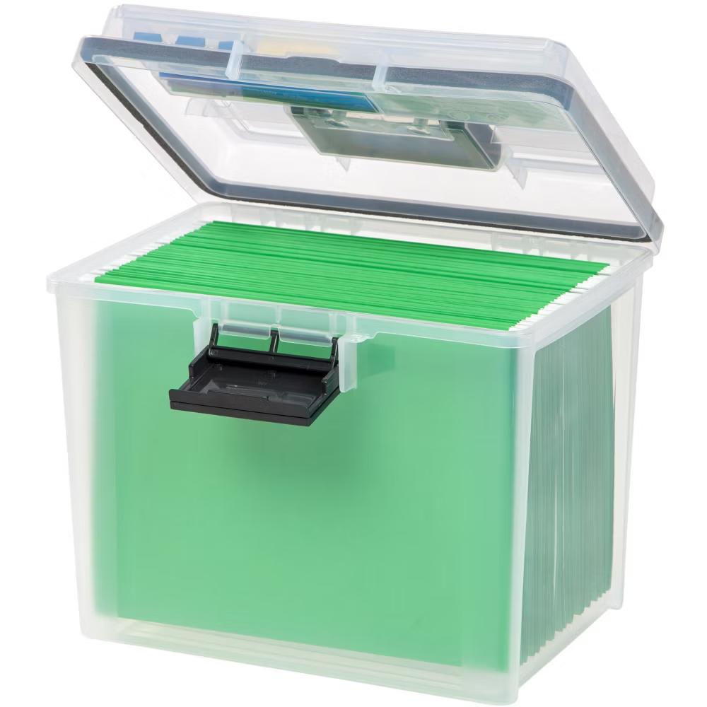 USA Portable Letter Size File Box with Handle for Hanging Folders - Image 13