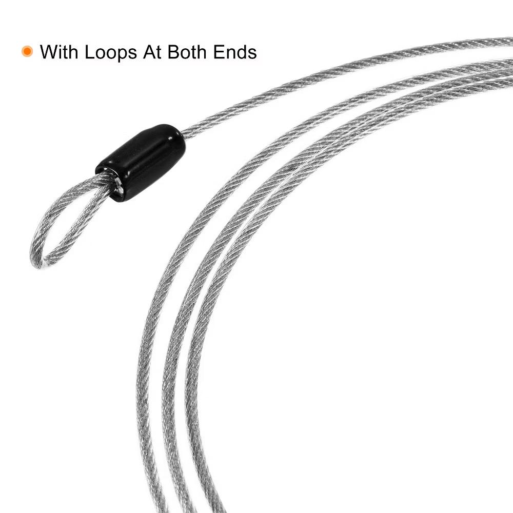 Security Steel Cable Coated Luggage Lock Wire Rope with Double Loop - Image 4