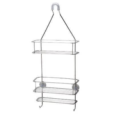 Mod Shower Caddy Chrome - Steel Hanging Organizer, Bathroom Rack for Storage, 25.59" Height