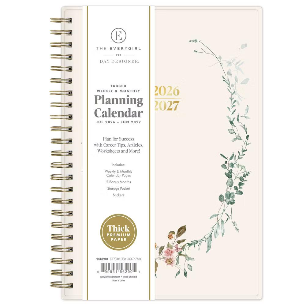 The Everygirl 5"x8" 2026-2027 Weekly/Monthly Planner Cotswold Cream Safety Wirebound - Image 8