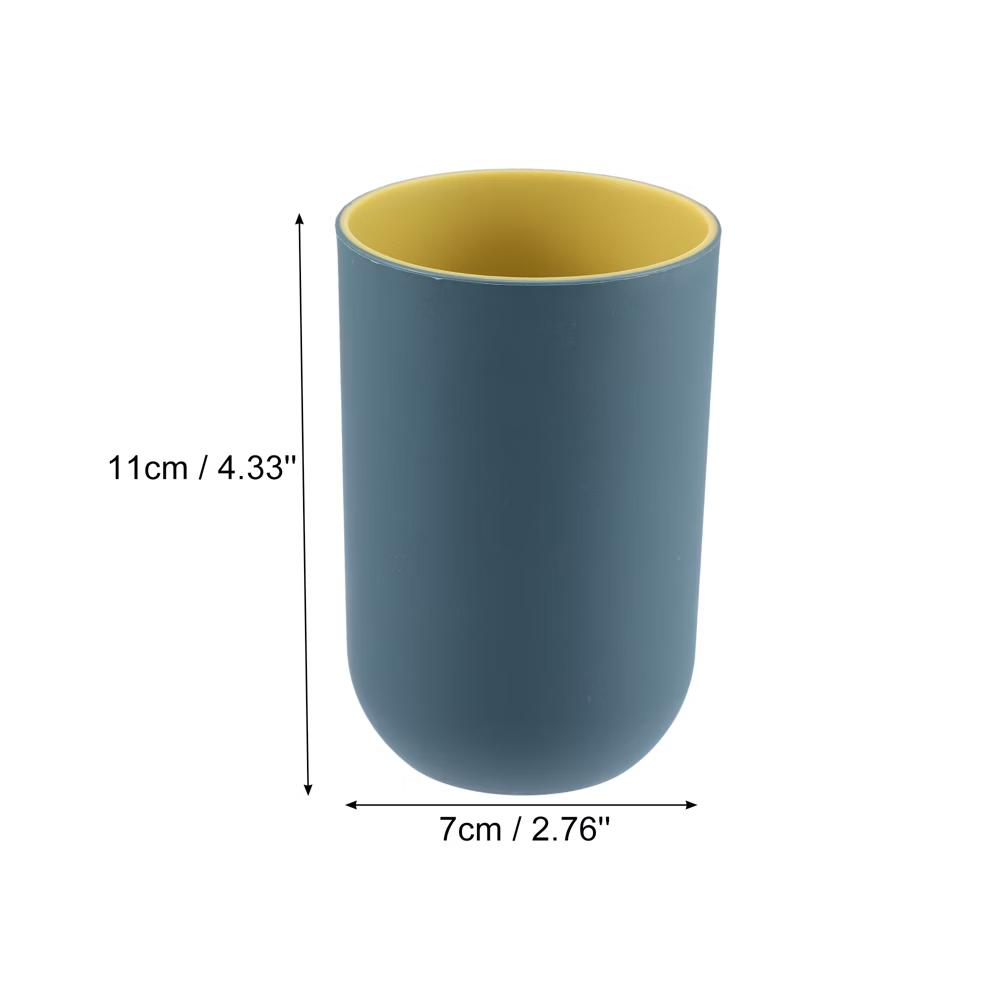2Pcs Bathroom Tumblers Bathroom Toothbrush Cup Blue 4.33''x2.76'' 350ml - Image 27