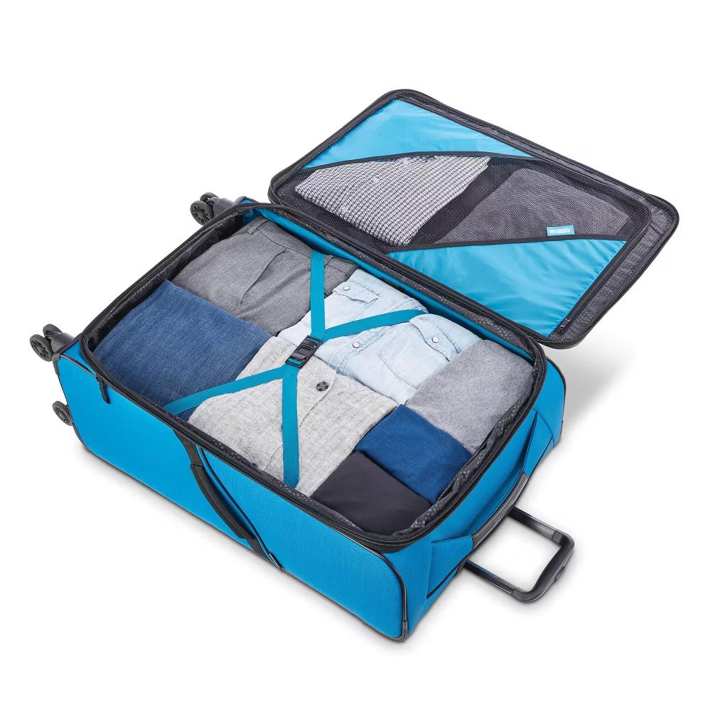 American Tourister Phenom Softside Medium Checked Spinner Wheels Suitcase - Image 19