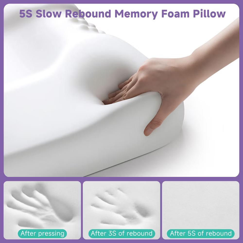 Orthopedic Contour Neck Pillow with Odorless Memory Foam - Perfect for All Sleeping Positions - Image 2