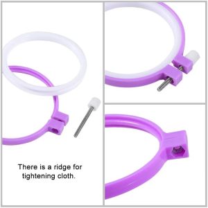 Home Collection 6-Piece Embroidery Hoops Set with 15 Needles