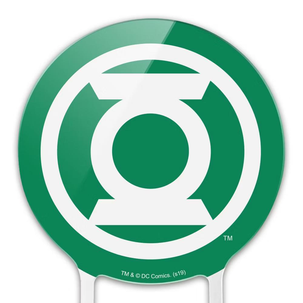 Green Lantern White Logo Acrylic Cake Topper - Image 5