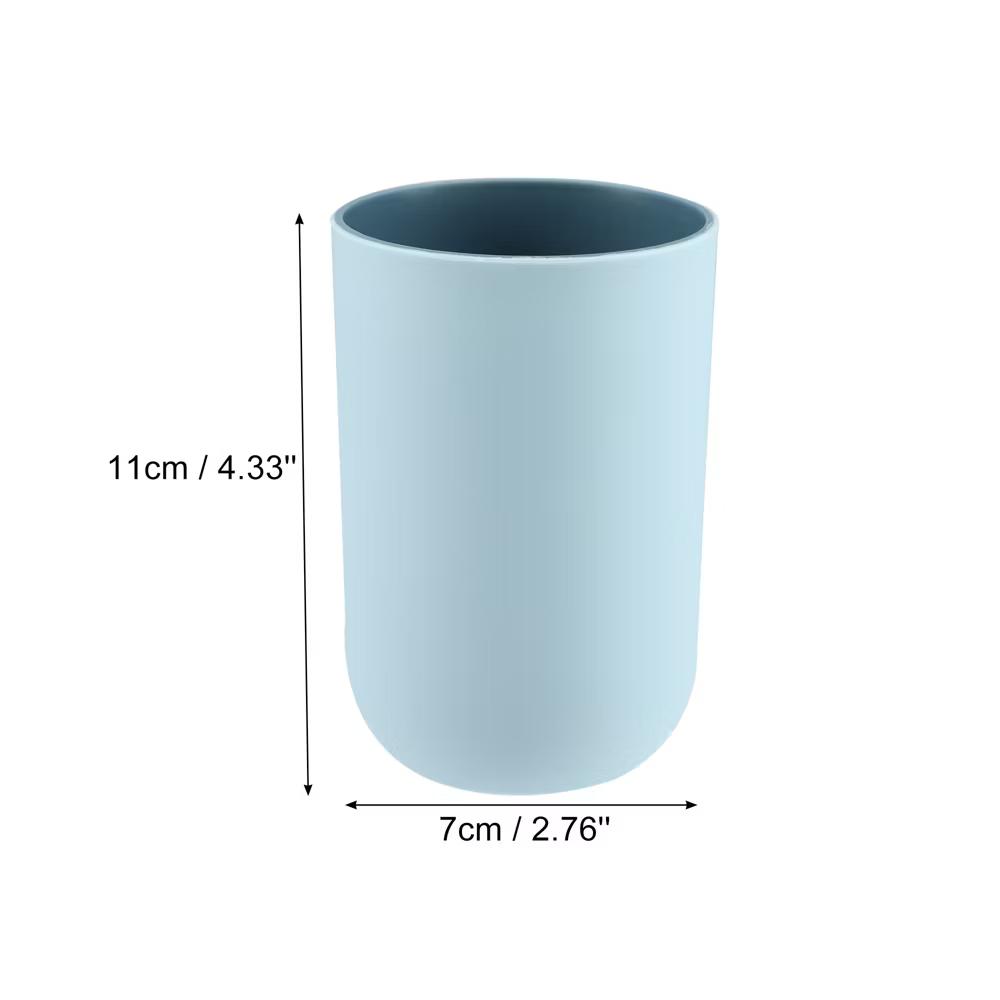 2Pcs Bathroom Tumblers Bathroom Toothbrush Cup Blue 4.33''x2.76'' 350ml - Image 10