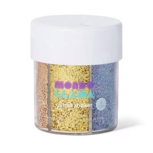 6ct Glitter Shaker Metallics - Multicolor Craft Embellishments, PET Material, Ages 6