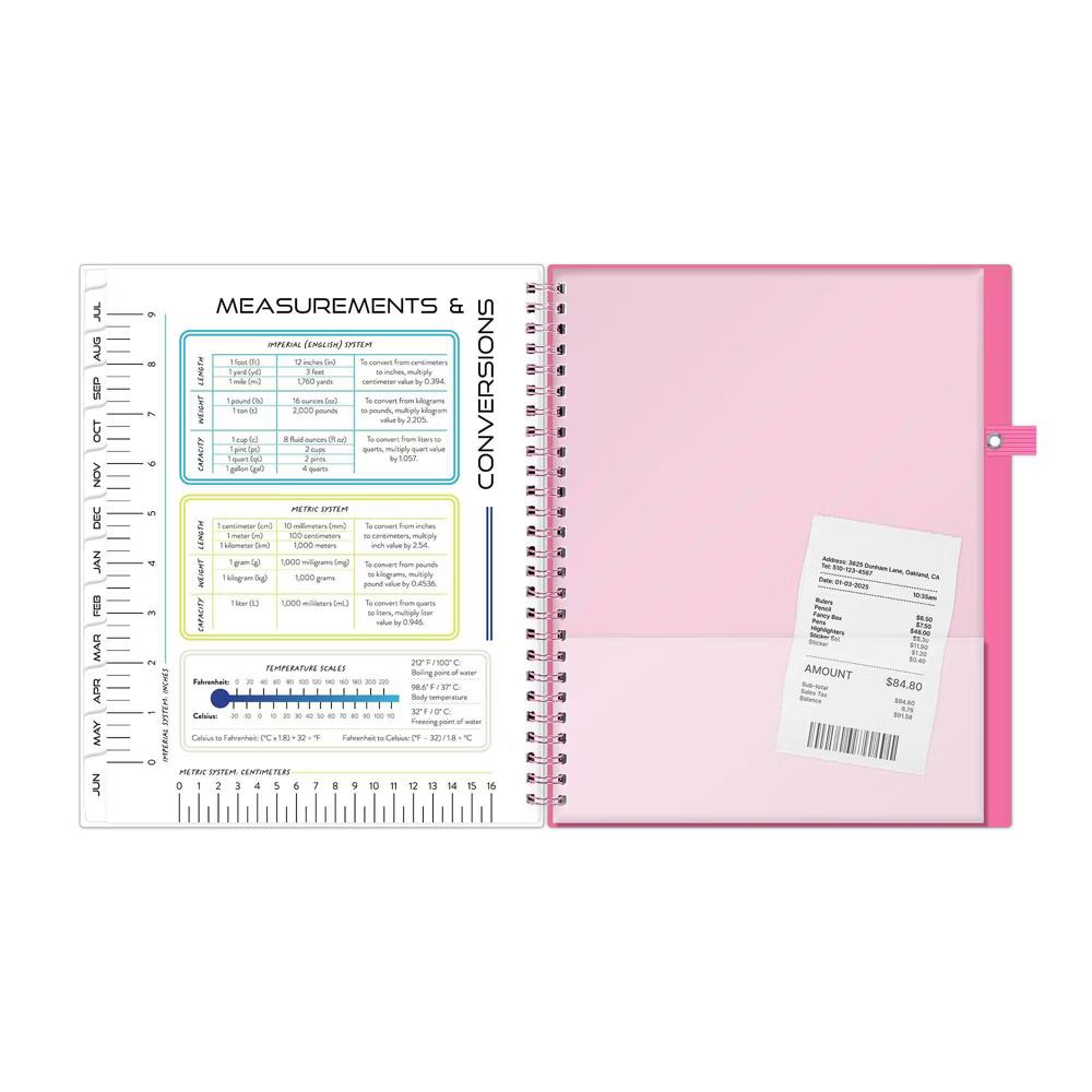 Blue Sky Your Year 7-12 Grade Weekly/Monthly Planner Wirebound 7"x9" Pink Heartsy - Image 15