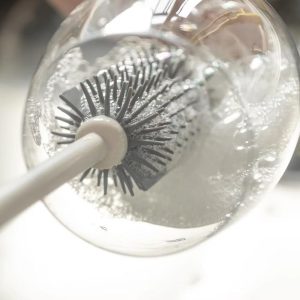 OU Bottle & Glass Brush – Ergonomic, Flexible Bristles for Scratch-Free, Deep Cleaning of Cups, Bottles & Glasses