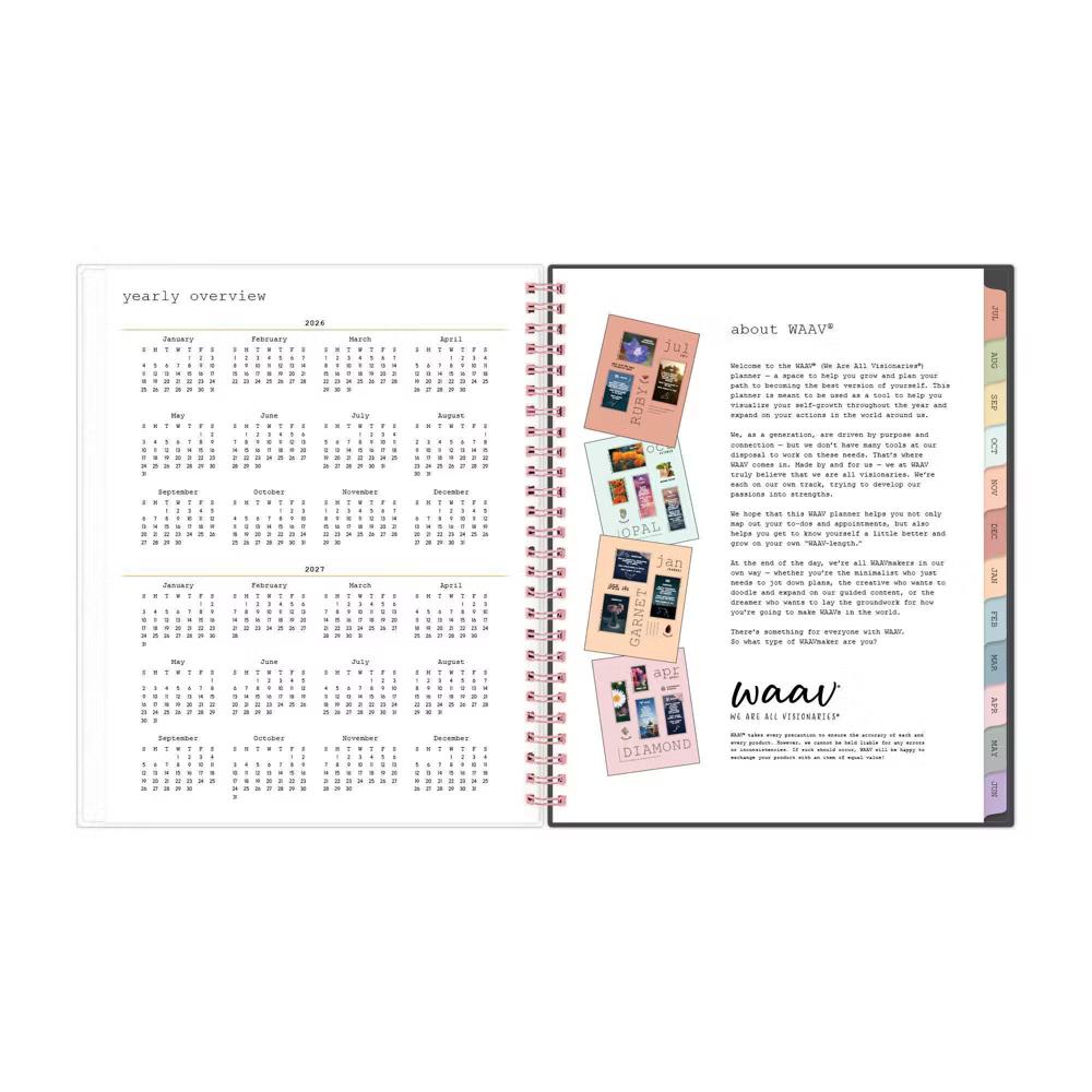 WAAV 7"x9" Planner Vibrancy Frosted AY 2026-2027 Weekly/Monthly Safety Wirebound - Image 8