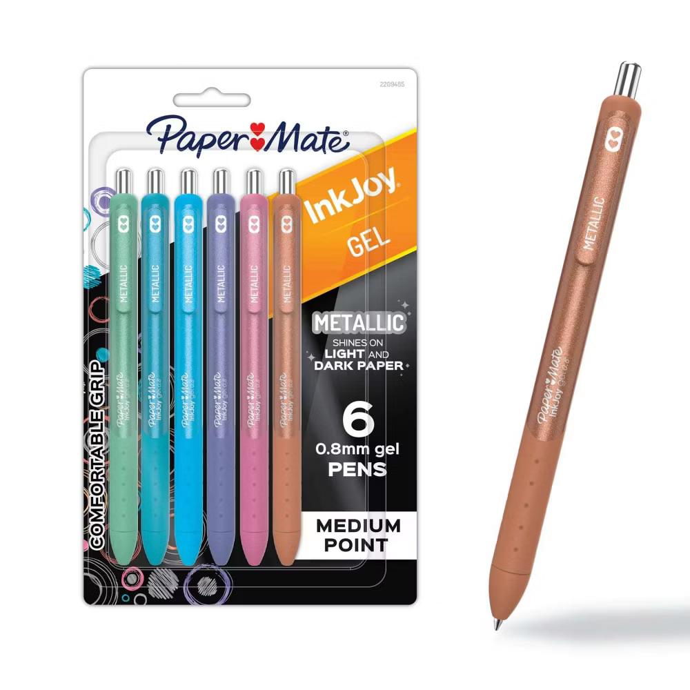 Paper Mate Ink Joy Gel Metallic Ink Pens 6ct - Image 4