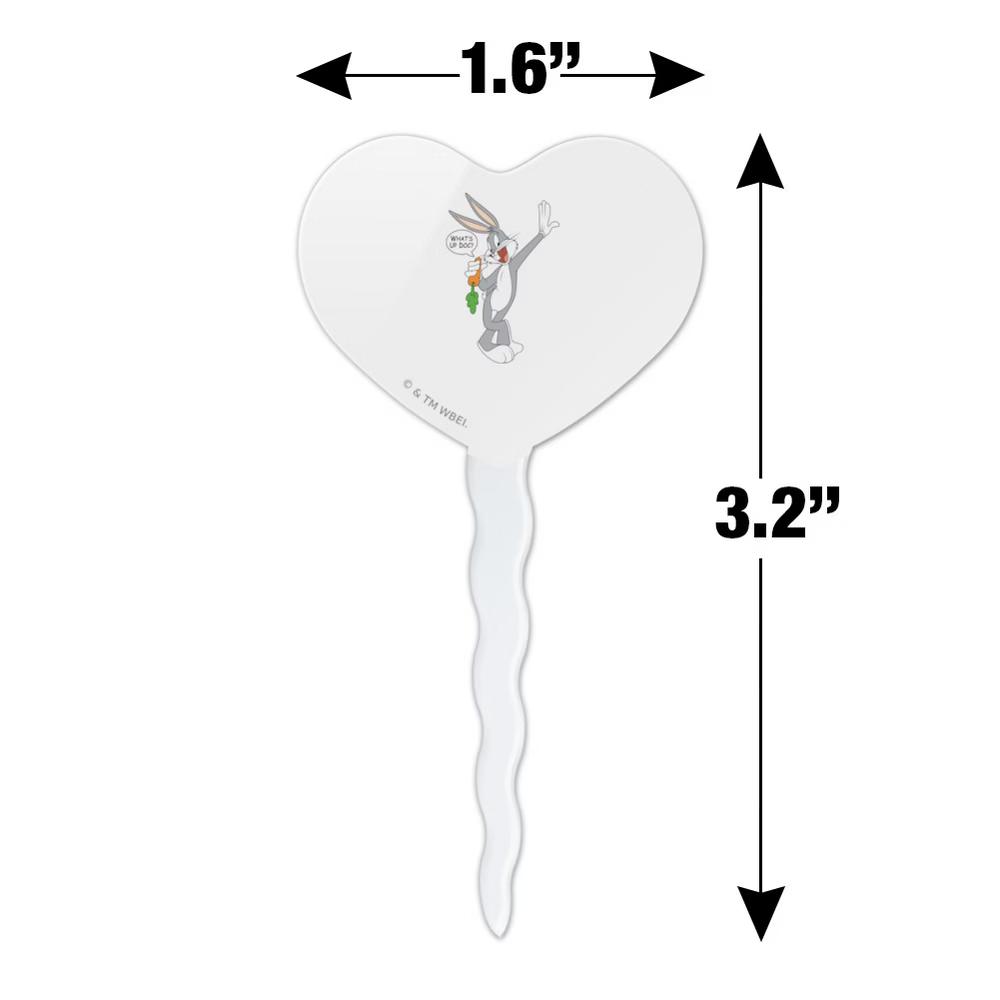 Looney Tunes Bugs Bunny What's Up Doc? Heart Love Cupcake Picks Toppers Decoration Set of 6 - Image 3