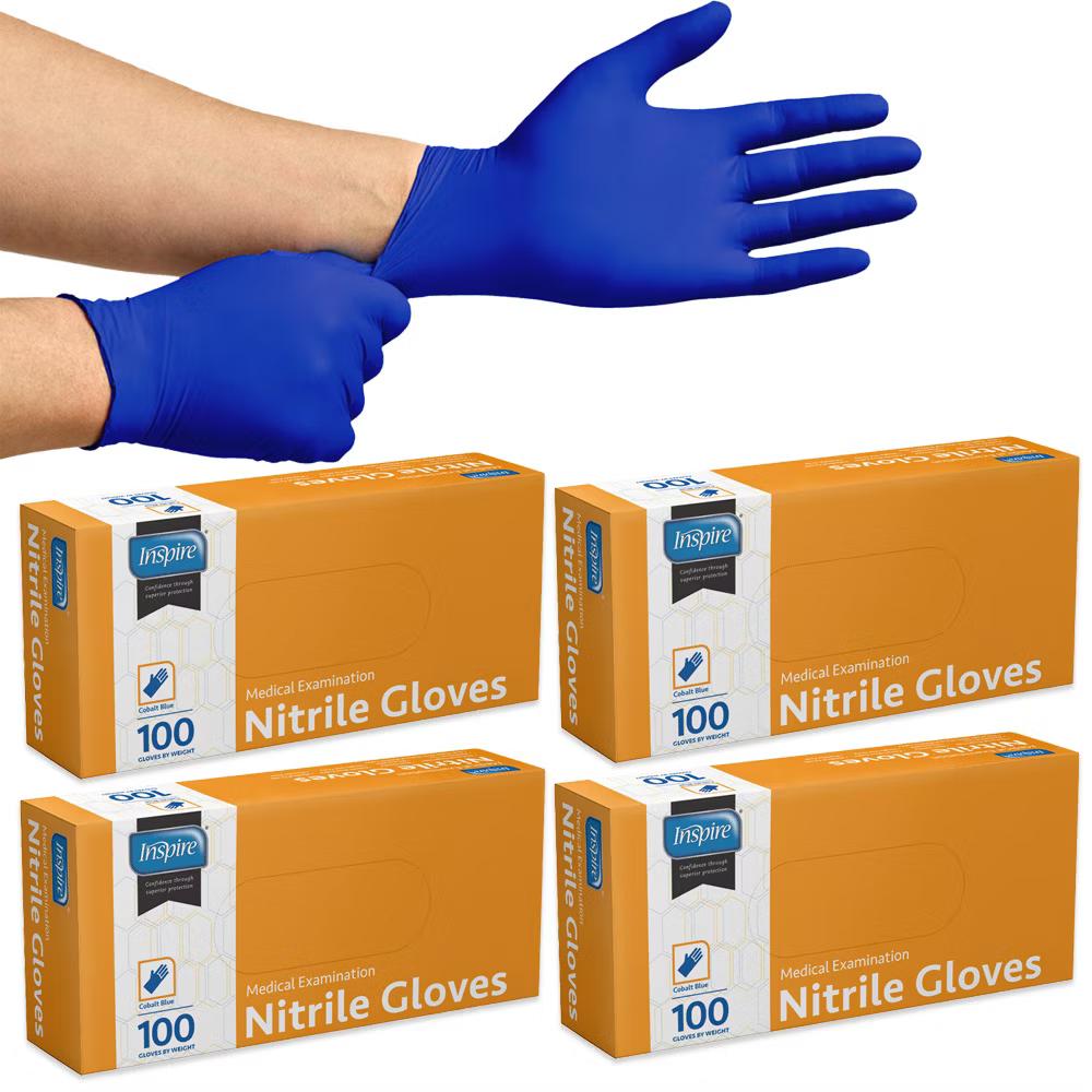 Inspire Nitrile Gloves | THE ORIGINAL Quality Stretch Nitrile Exam Cobalt Blue | Disposable Safety Gloves | 4.5 Gloves - Image 11
