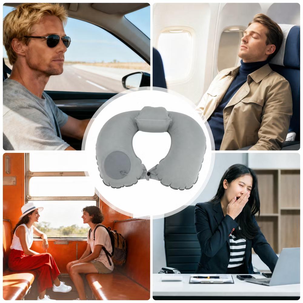 Comfortable Inflatable Travel Pillow 1 Pc - Image 4