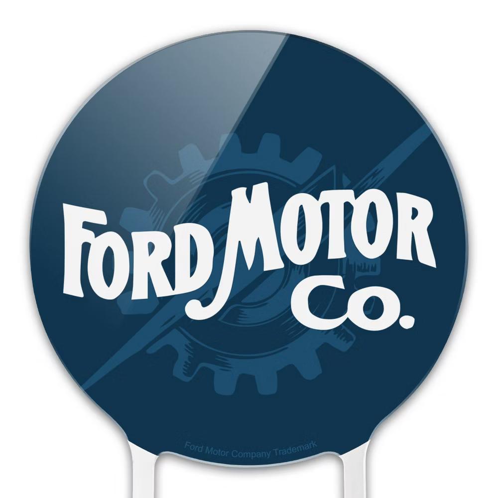 Ford Vintage Gear Logo Acrylic Cake Topper - Image 4