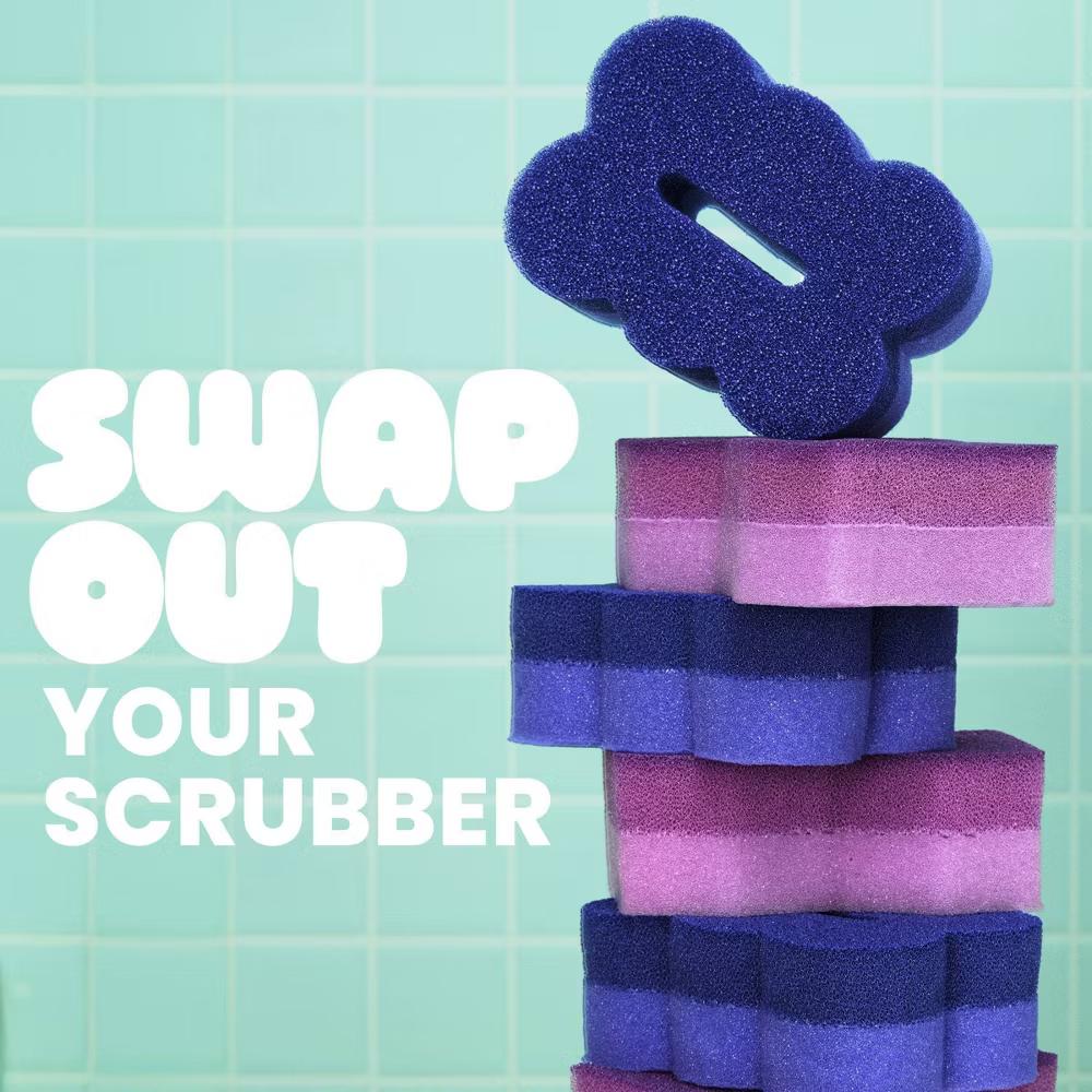 Brite by Scrub & Wipe Dish Sponge with Drain Dry Stand: Foam Material, Cleaning Tools and Accessories