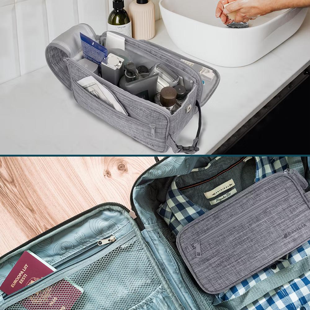 Toiletry Bag for Men, Travel Essentials Shaving Dopp Kit, Water Resistant Cosmetic Makeup Organizer Case - Image 67