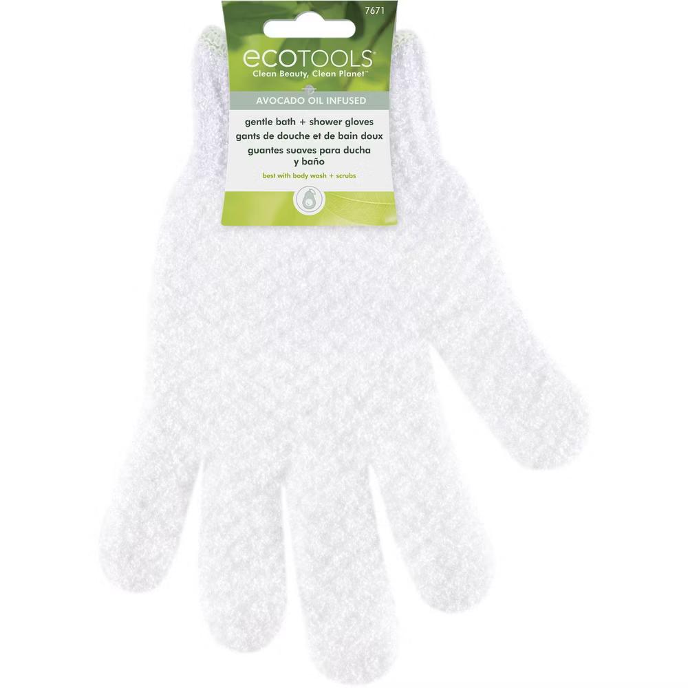 Avocado Oil Infused Gentle Bath Shower Gloves: Exfoliating, Whole Body, Polyfoam, 2 Pieces - Image 8