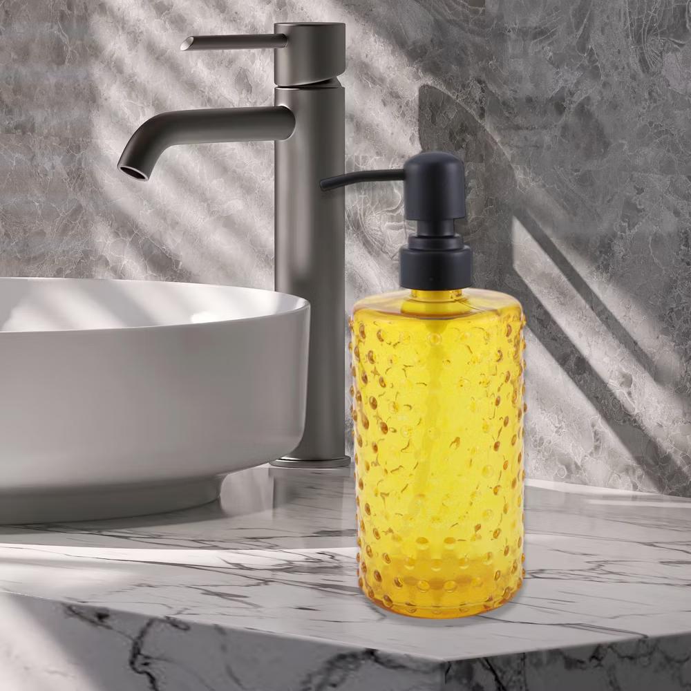 Elegant Polka Dot Pattern Soap Pump Dispenser for Bathroom 16.9oz 1 Pc - Image 41