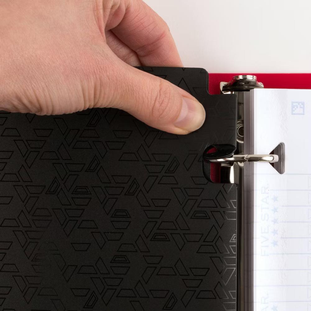 Five Star 2 Pocket Plastic Folders Snap In Portfolio Black
