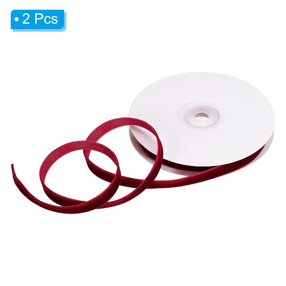 Polyester Single Face Spool Ribbon for Gift Wrapping Flower 2 Pcs - Image 4