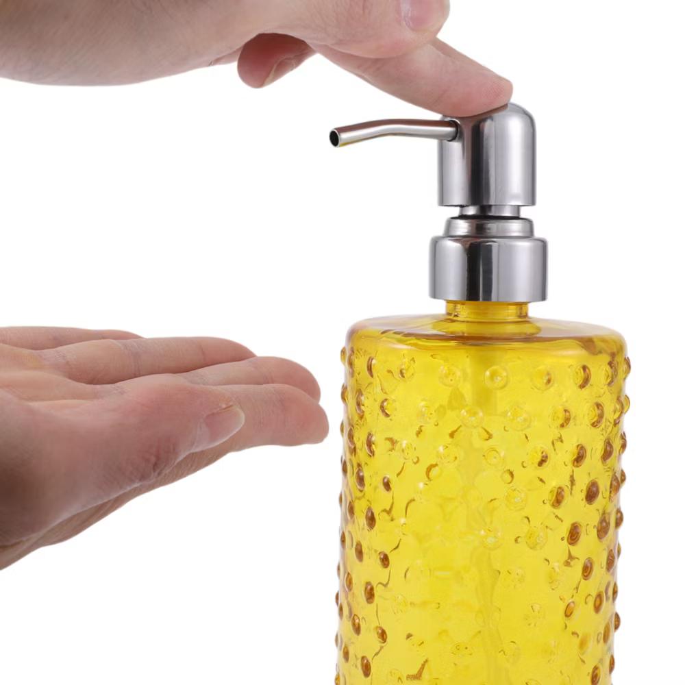Elegant Polka Dot Pattern Soap Pump Dispenser for Bathroom 16.9oz 1 Pc - Image 47