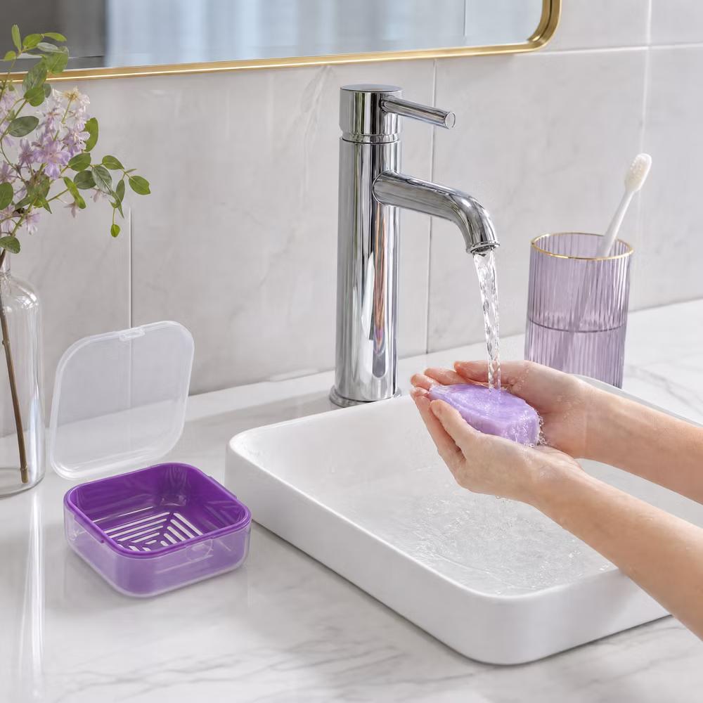 Square Double-layer Drain Soap Dish 1 Pc - Image 26