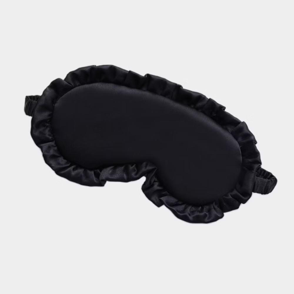 Women's 2-Piece Set Satin Sleep Eye Mask with Soft Padded and Elastic Strap for Comfortable Light Blocking - Image 2
