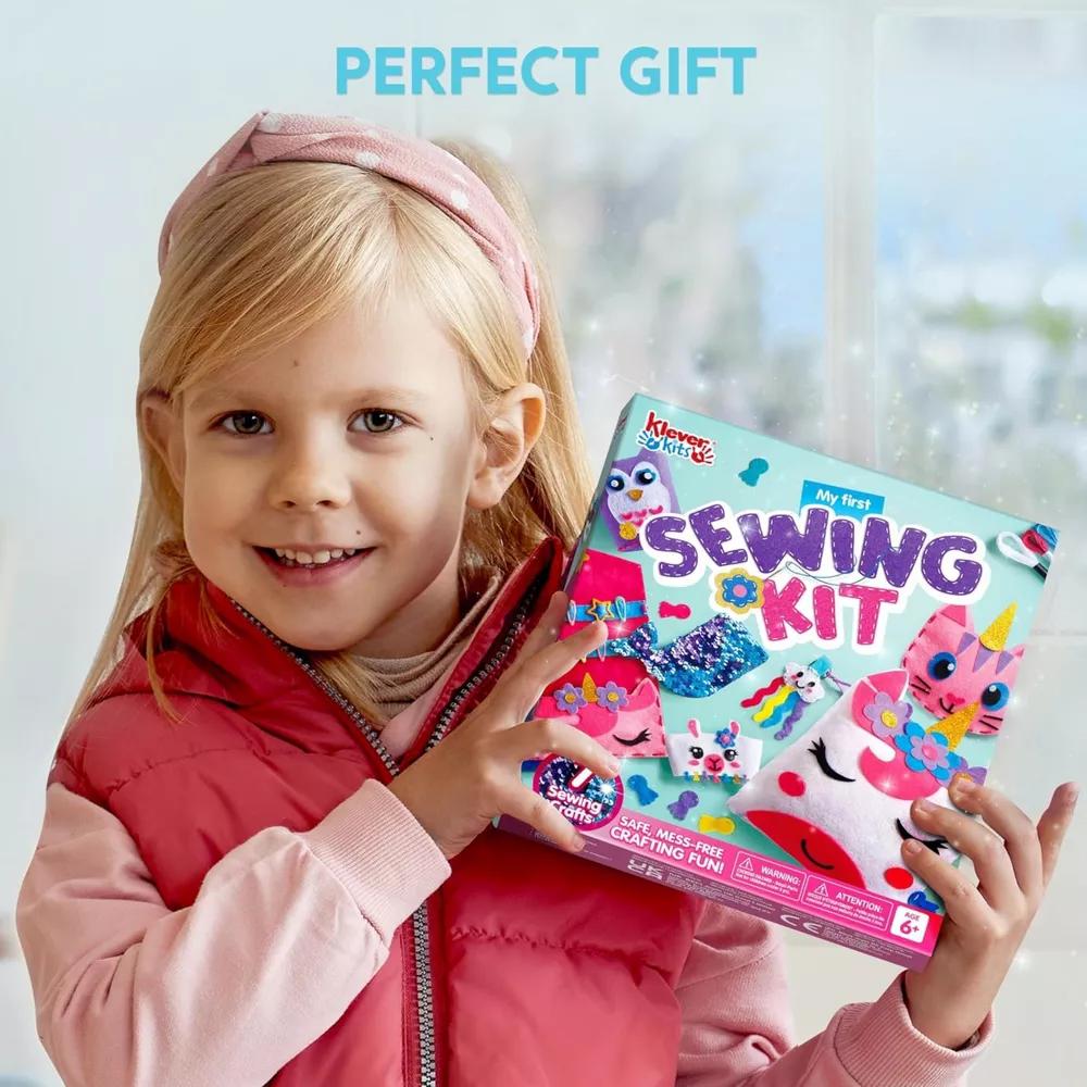 Klever Kits 7 Sewing Projects for Kids - Unicorn and Mermaid Elements, Easy DIY Sewing Kit, Arts & Crafts, Birthday Christmas Gift for Girls Age 6 - Image 5