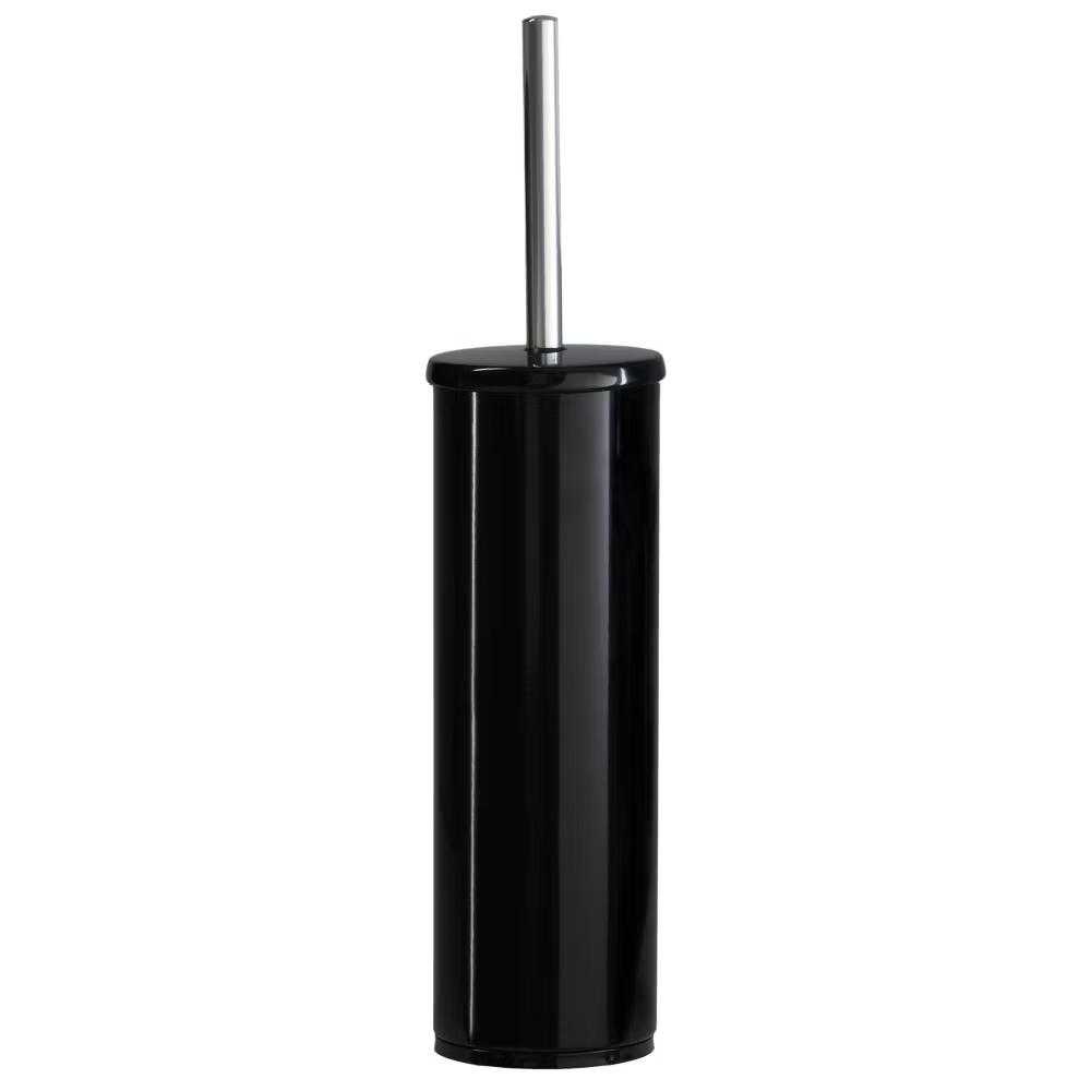 Deluxe Premium Aluminum Handle Toilet Brush with Fully Removable Liner Black - Image 2