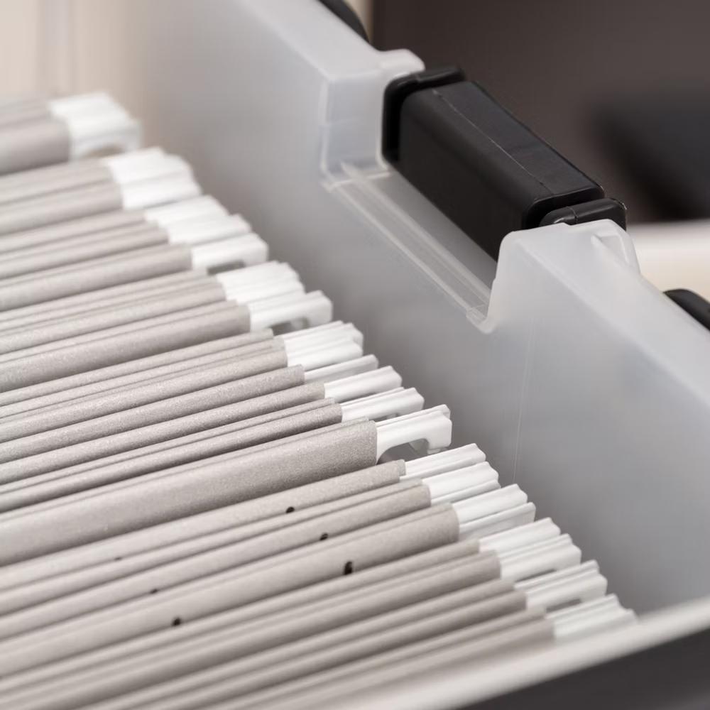 USA Portable Letter Size File Box with Handle for Hanging Folders - Image 35