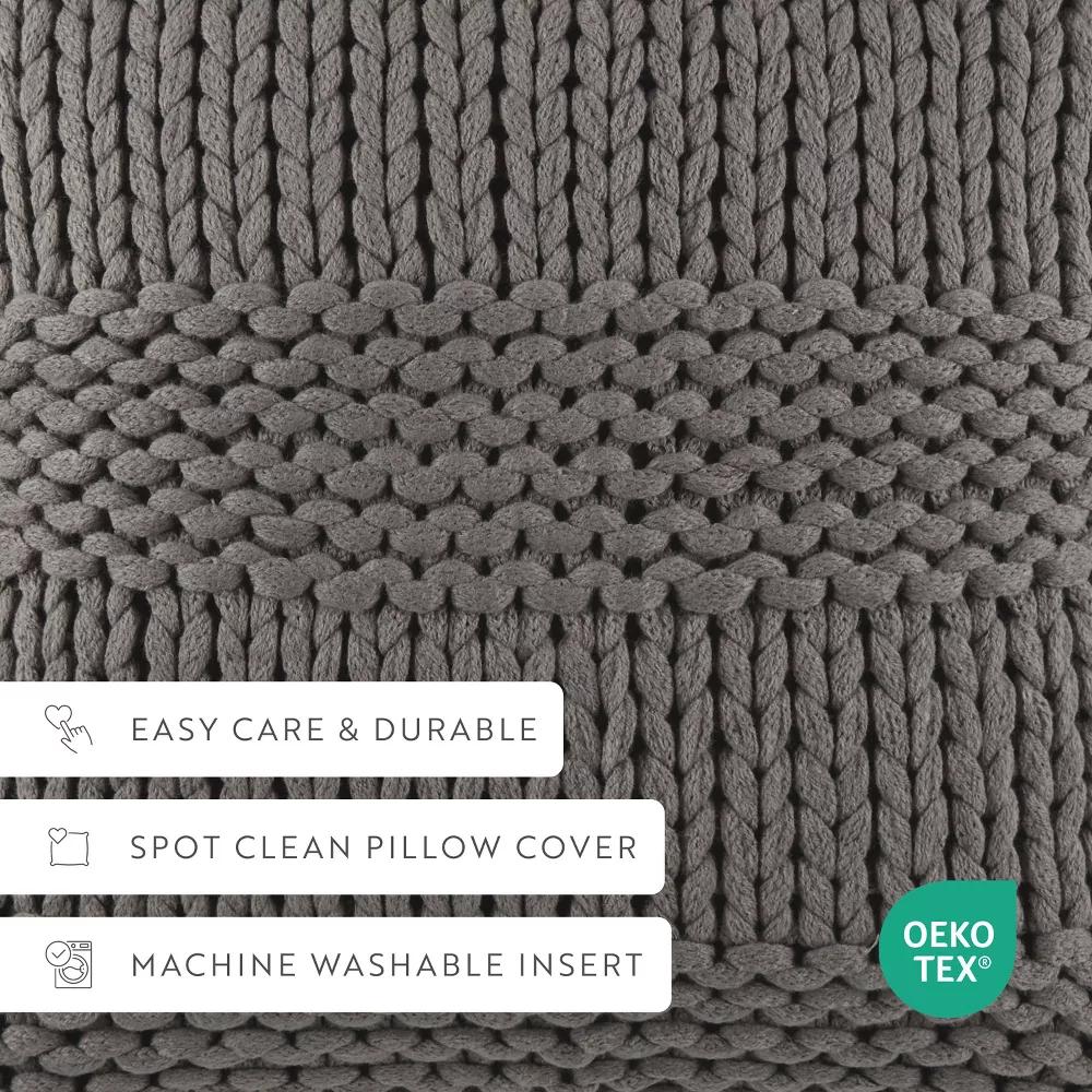 Cozy Chunky Knit Throw Pillow Cover And Pillow Insert - Image 16