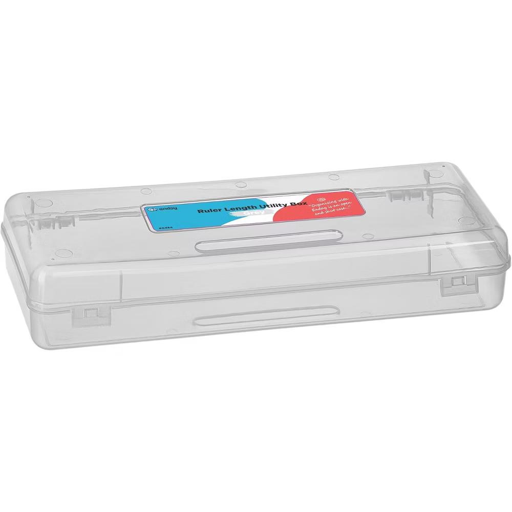 Pencil Box, Storage Organizer Utility Box, Multipurpose Long Ruler Length School Office Supplies Plastic Pencil Case for Kids & Adults - Image 14