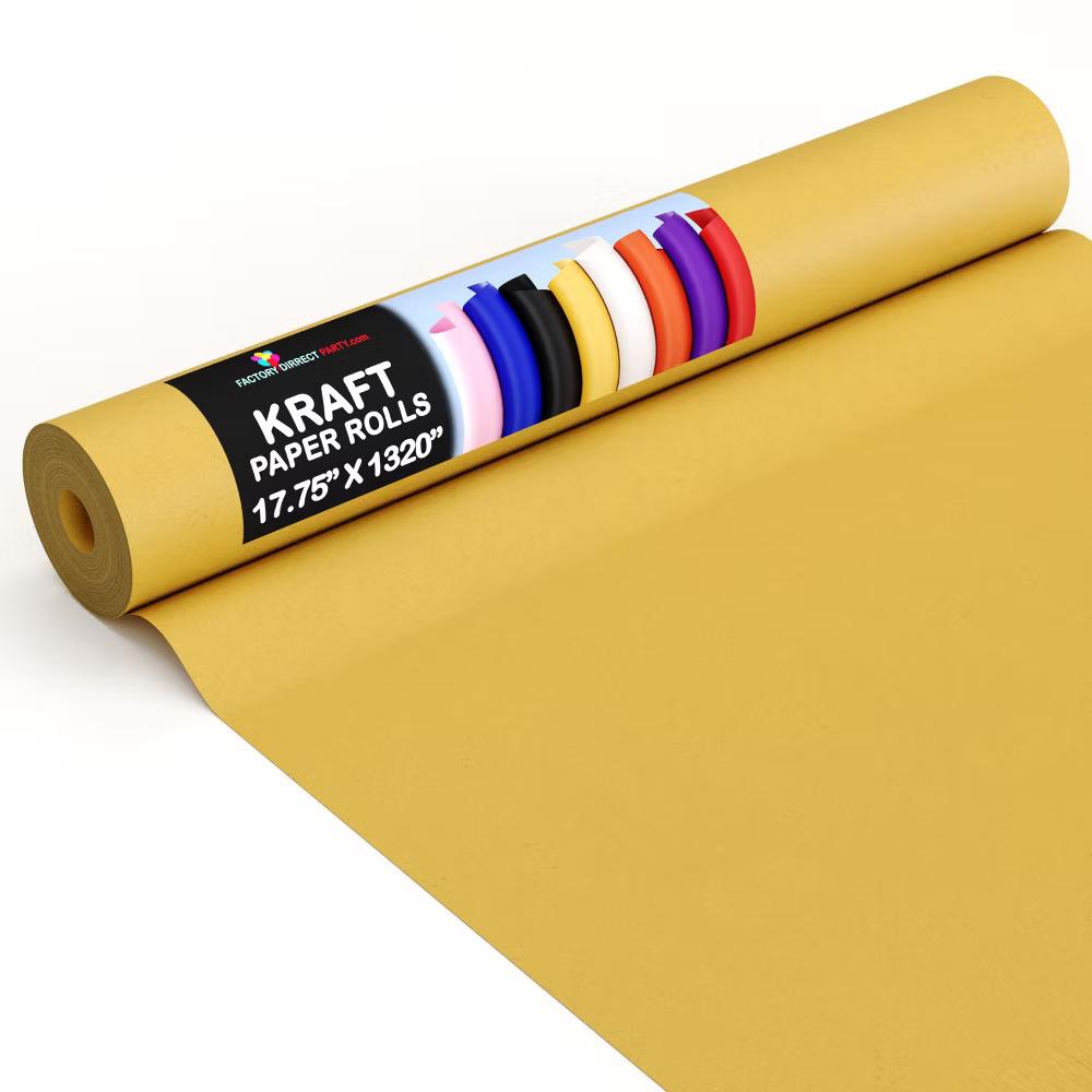 Exquisite Colored Kraft Paper Roll 17.5 In 110 Ft Kraft Wrapping Paper Craft Paper Shipping Paper Kraft Paper Roll Gift Wrap - Image 68