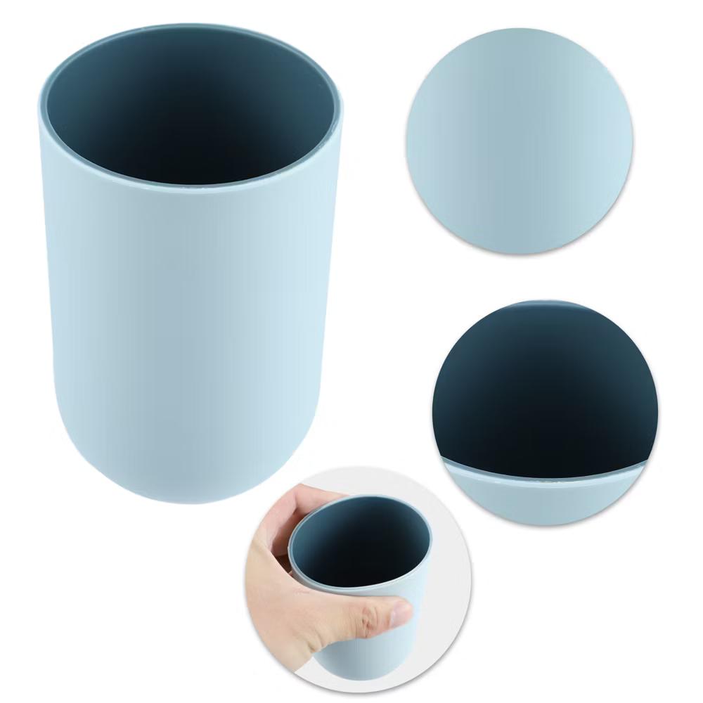2Pcs Bathroom Tumblers Bathroom Toothbrush Cup Blue 4.33''x2.76'' 350ml - Image 9