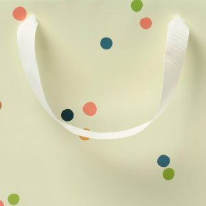 Medium Polka Dot Gift Bag Cream
