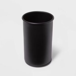 Tumbler Black Metal - Bathroom Accessory, Traditional Style, 12oz Capacity, Easy to Clean