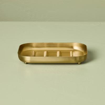 Soap Dish Brass - with Magnolia - Image 2