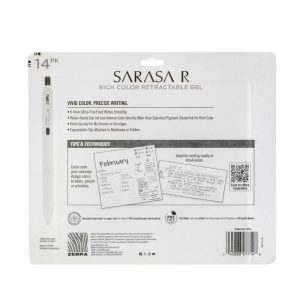 Zebra 14ct Sarasa R Rich Retractable Gel Pen Assorted Colors