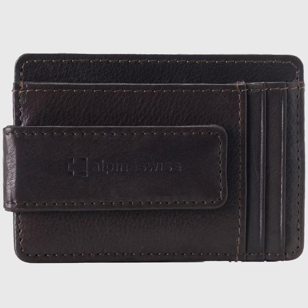 Alpine Swiss Harper Mens RFID Slim Money Clip Front Pocket Wallet Minimalist Leather ID Card Holder - Image 10
