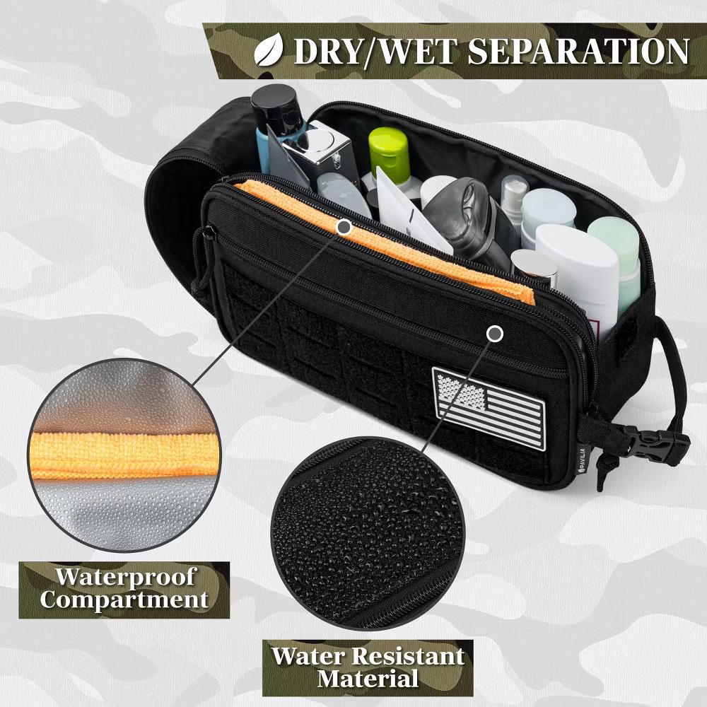 Tactical Toiletry Bag for Men, Hygiene Travel Bag, Military Dopp Kit, Water Resistant Molle Pouch, Shaving Grooming Organizer Case - Image 39