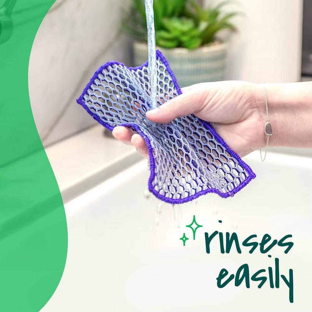 Stay Clean Scrubbing Dish Cloth Sponges - 2ct: Cellulose Material, Cleaning Tools, 8" 4.75" Size - Image 6