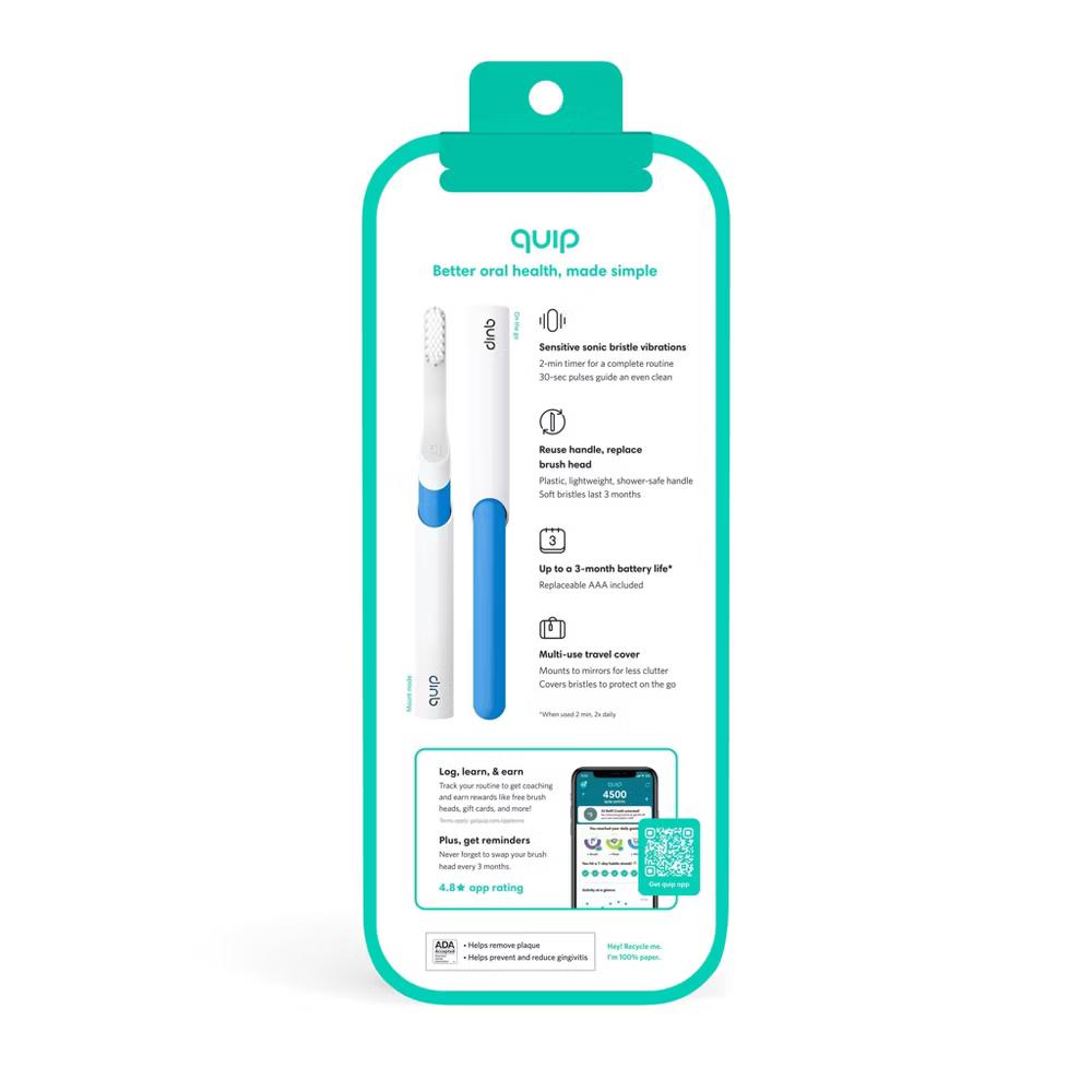 quip Electric Toothbrush with Timer and Travel Cap - Image 13
