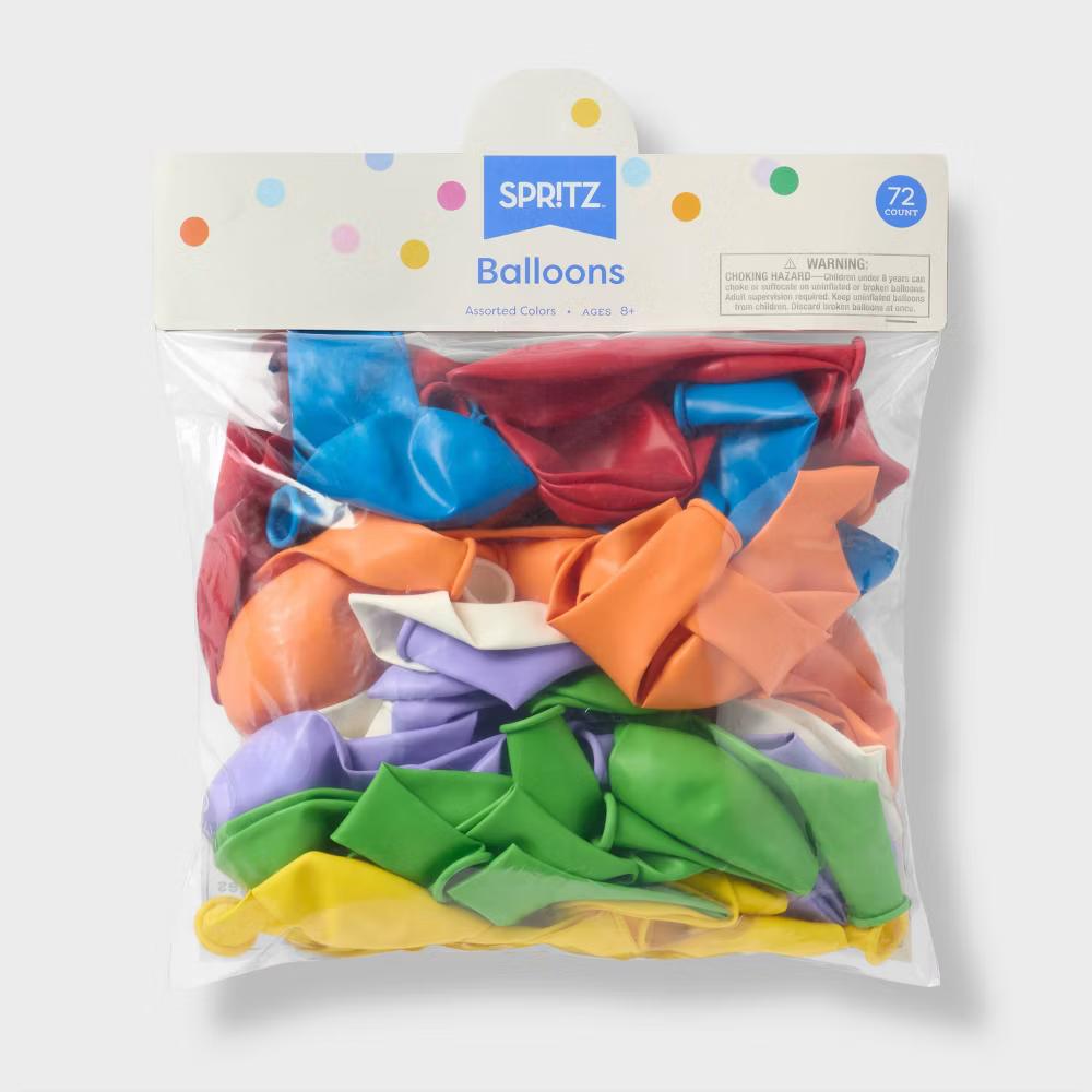 72ct Latex Party Balloons Color Mix - Image 3