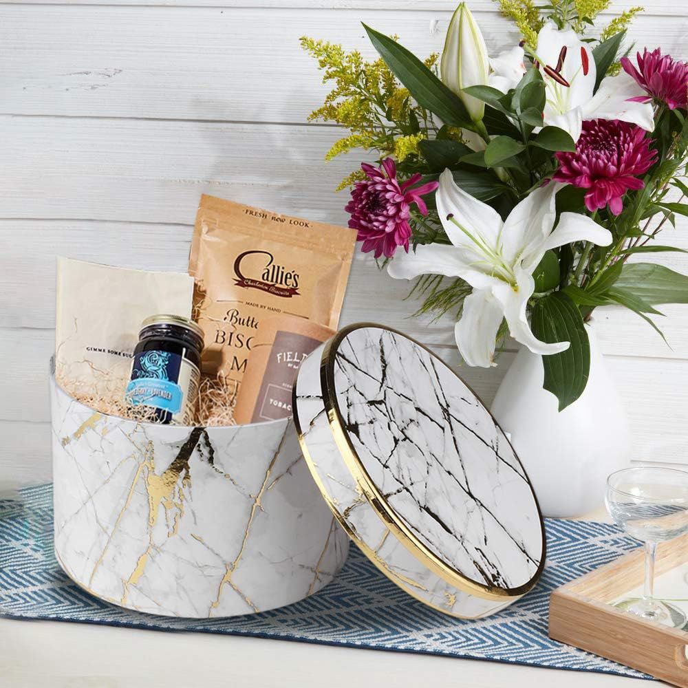 Home Collection Set of 4 Marble White Nesting Gift Boxes - Image 3