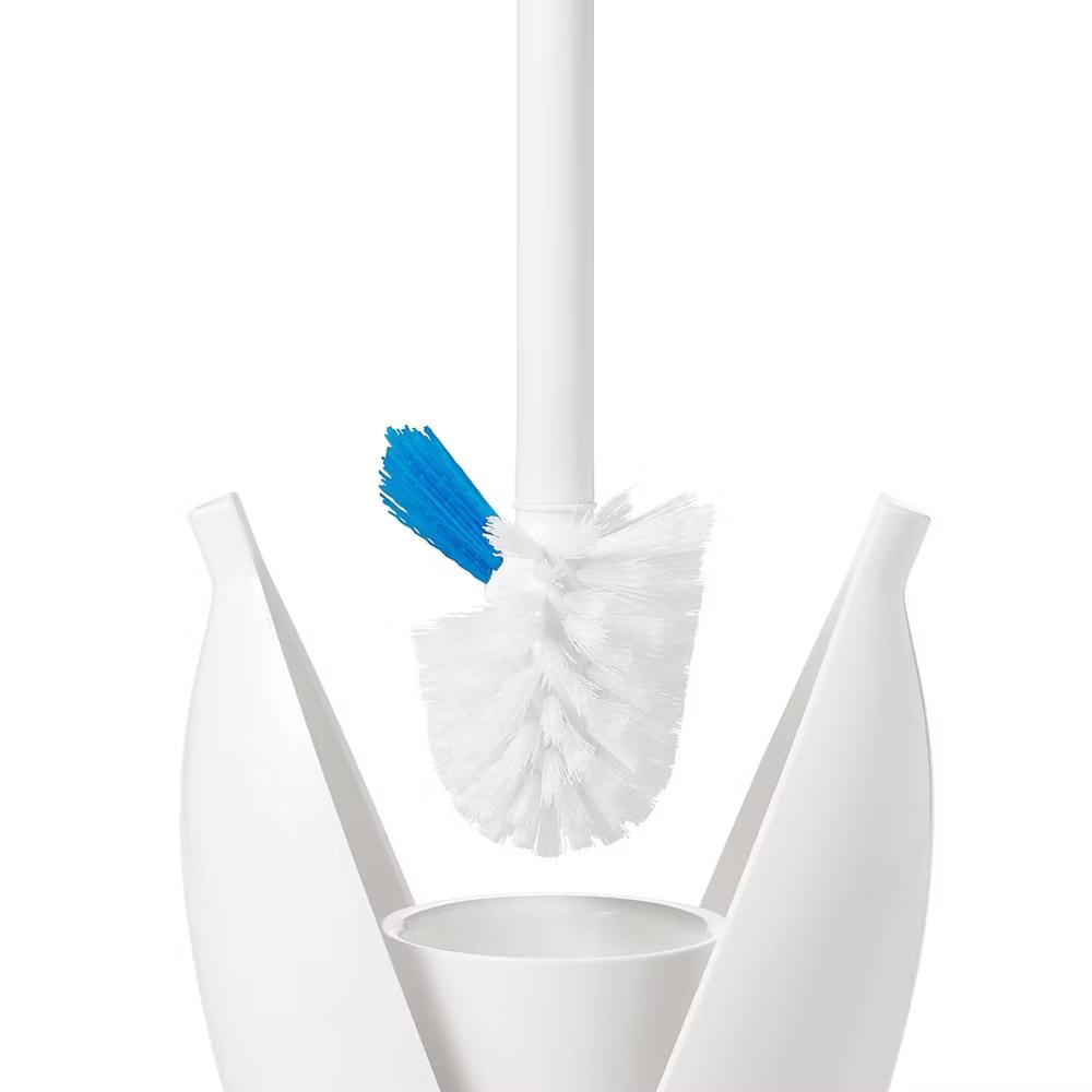 Toilet Brush with Rim Cleaner and Canister: Durable Plastic, Bathroom Cleaning Accessory - Image 2